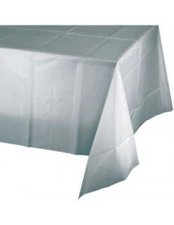 Nappe En Plastique Gris Argent 137cmsX174cms