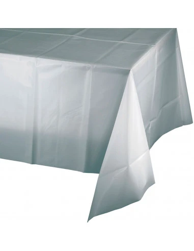 Nappe En Plastique Gris Argent 137cmsX174cms 1 Nappe En Plastique Gris Argent 137cmsX174cms
