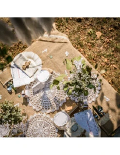 Nappe Rectangulaire En Jute 240X120Cms 7 Nappe Rectangulaire En Jute 240X120Cms -Déco Festive Soldes nappe rectangulaire en jute 240x120cms 3