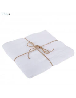 Nappe Rectangulaire Gaze De Coton Blanche 130X240Cm