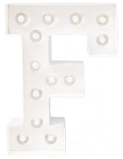 Lettre Lumineuse En Carton - Lettre F