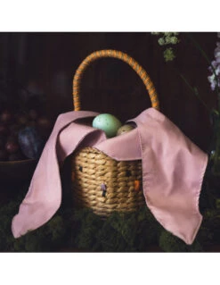 Panier Lapin De Pâques En Rotin -Déco Festive Soldes panier lapin de paques en rotin 4