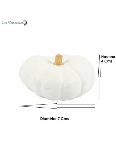 Petite Citrouille Blanche Halloween 7X4Cm 2 Petite Citrouille Blanche Halloween 7X4Cm – Image 2