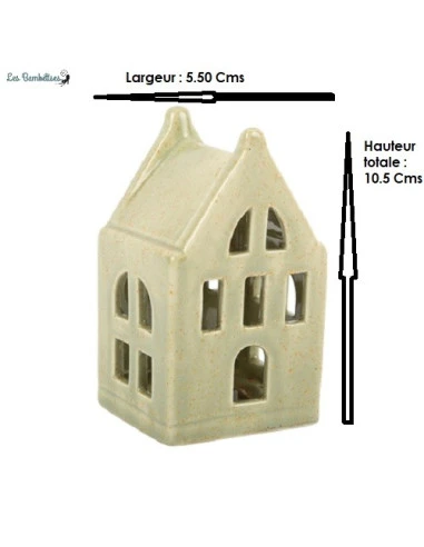 Petite Maison De Noel Vert Sauge Avec Led 2 Petite Maison De Noel Vert Sauge Avec Led – Image 2