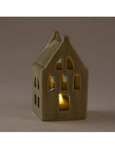Petite Maison De Noel Vert Sauge Avec Led 3 Petite Maison De Noel Vert Sauge Avec Led – Image 3