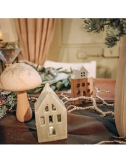 Petite Maison De Noel Vert Sauge Avec Led 7 Petite Maison De Noel Vert Sauge Avec Led -Déco Festive Soldes petite maison de noel vert sauge avec led 3