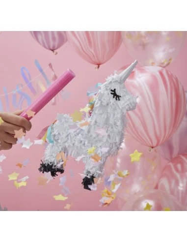 Petite Pinata Licorne Blanche 26X16X5 Cms 2 Petite Pinata Licorne Blanche 26X16X5 Cms – Image 2