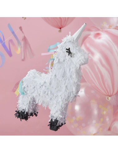 Petite Pinata Licorne Blanche 26X16X5 Cms 1 Petite Pinata Licorne Blanche 26X16X5 Cms