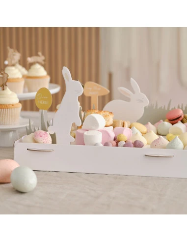 Plateau Centre De Table Pâques Avec Lapins 2 Plateau Centre De Table Pâques Avec Lapins – Image 2