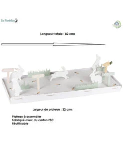 Plateau Centre De Table Pâques Avec Lapins 7 Plateau Centre De Table Pâques Avec Lapins -Déco Festive Soldes plateau centre de table paques avec lapins 3