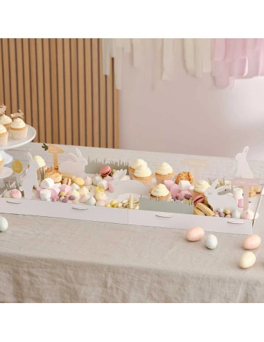 Plateau Centre De Table Pâques Avec Lapins 1 Plateau Centre De Table Pâques Avec Lapins