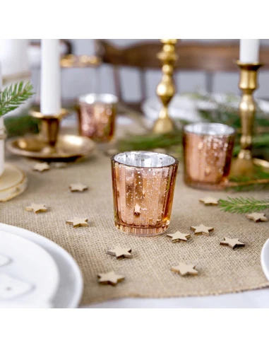 Pot En Verre Effet Métal Et Rose Gold 6 Cms 2 Pot En Verre Effet Métal Et Rose Gold 6 Cms – Image 2