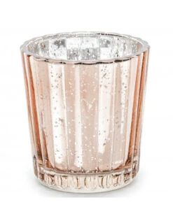 Pot En Verre Effet Métal Et Rose Gold 6 Cms