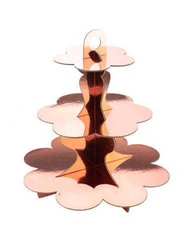 Présentoir Gateau 3 Etages Carton Rose Gold 1 Présentoir Gateau 3 Etages Carton Rose Gold