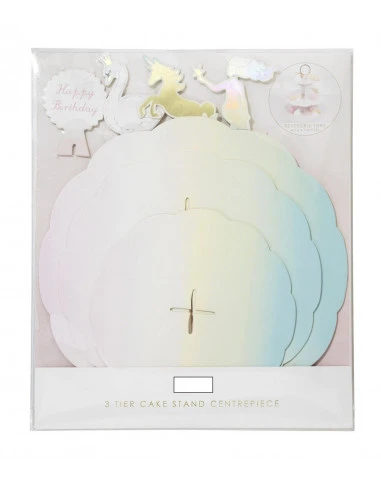 Présentoir Gateau Pastel Avec 4 Cake Toppers Et Plateau Réversible 3 Présentoir Gateau Pastel Avec 4 Cake Toppers Et Plateau Réversible – Image 3