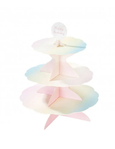 Présentoir Gateau Pastel Avec 4 Cake Toppers Et Plateau Réversible 5 Présentoir Gateau Pastel Avec 4 Cake Toppers Et Plateau Réversible – Image 5