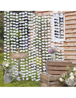 Rideau De Fleurs Blanches