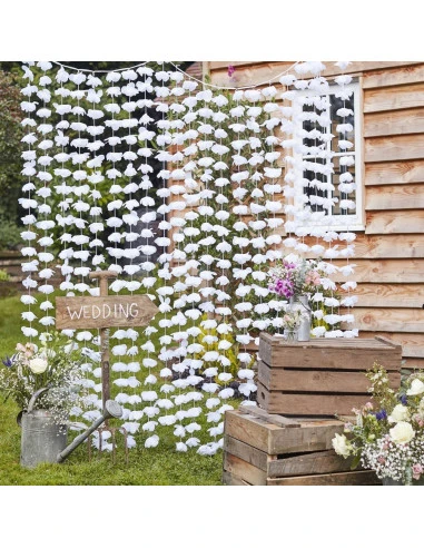 Rideau De Fleurs Blanches 1 Rideau De Fleurs Blanches