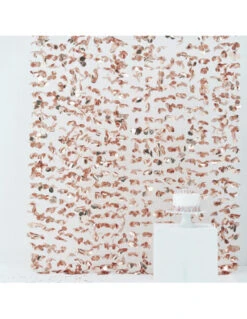 Rideau De Fleurs Brillantes Rose Gold