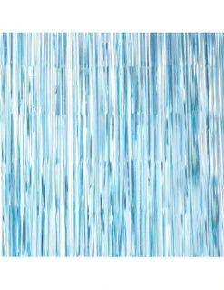 Rideau De Franges Bleu Ciel Métallisé Mat