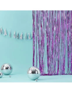 Rideau Franges Brillantes Fuchsias