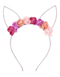 Serre Tête Oreilles De Lapin Et Fleurs
