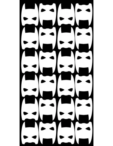 Stickers Muraux Masques Super Héros Blancs Pom Le Bonhomme 2 Stickers Muraux Masques Super Héros Blancs Pom Le Bonhomme – Image 2