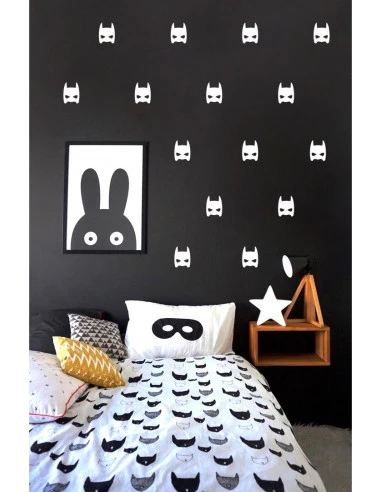 Stickers Muraux Masques Super Héros Blancs Pom Le Bonhomme 1 Stickers Muraux Masques Super Héros Blancs Pom Le Bonhomme