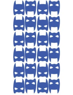 Stickers Muraux Masques Super Héros Bleus Pom Le Bonhomme -Déco Festive Soldes stickers muraux masques super heros bleus pom le bonhomme 2