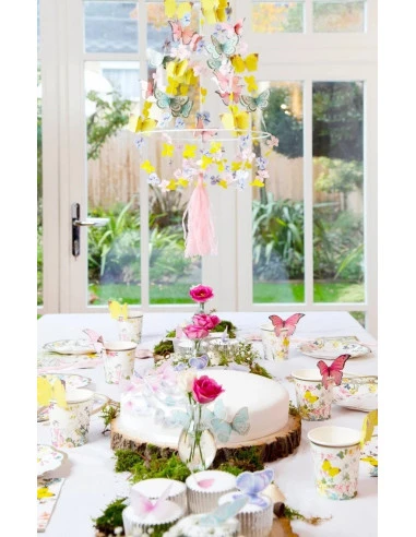 Suspension Papillons En Papier Thème Fée 4 Suspension Papillons En Papier Thème Fée – Image 4